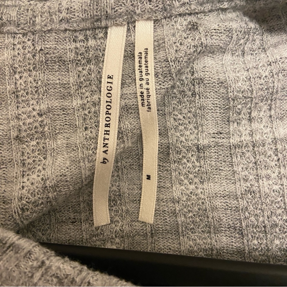 Anthropologie Gray Textured Sweatshirt - Picture 5 of 7